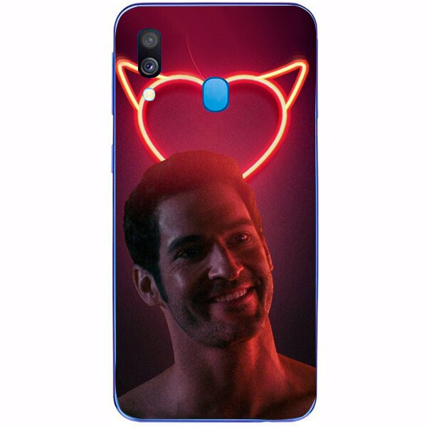 Husa din Silicon, Red Devil pentru Samsung Galaxy A40, Multicolor