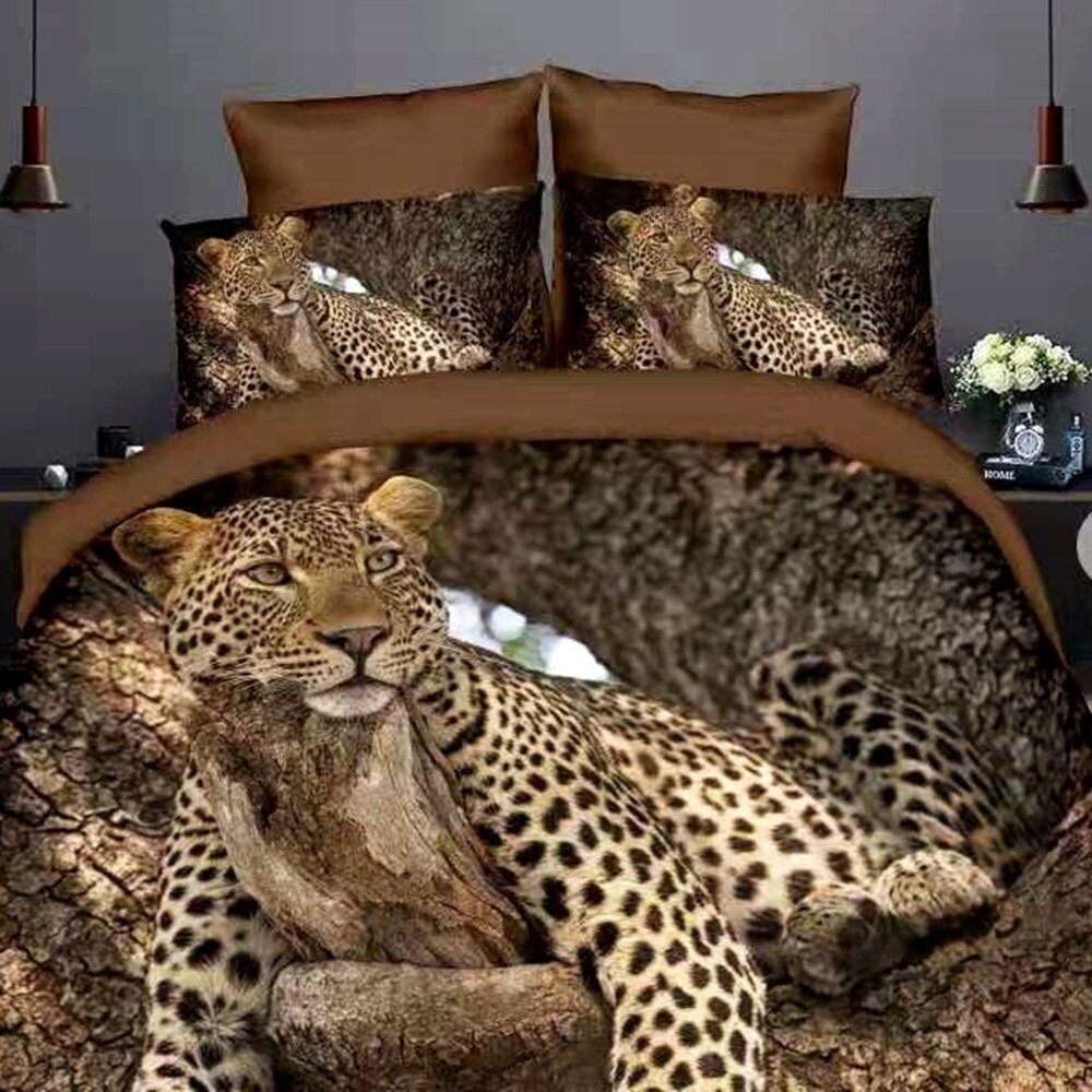 Lenjerie de pat dublu, 3D DIGITAL PRINT PUCIOASA, 4 piese, 2 persoane, DP40