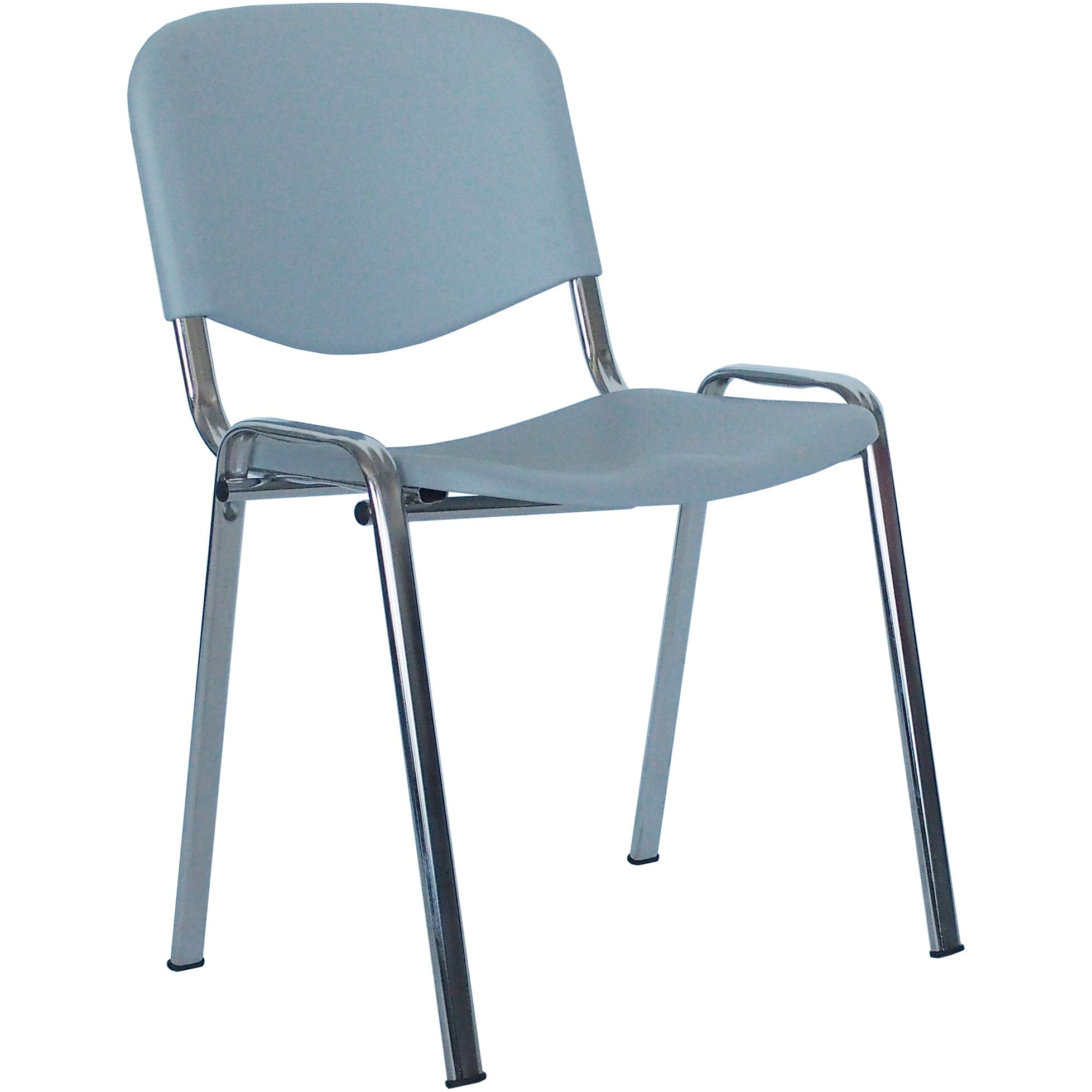 Scaun vizitator Mag 200 Antares, cadru metalic cromat, polipropilena gri, P 11