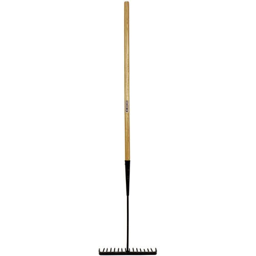 Grebla dreapta Heavy Duty pentru asfalt cu dinti rotunzi din otel carbon, coada lemn, Spear & Jackson Neverbend Professional