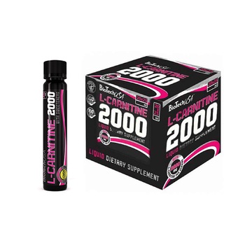 Supliment nutritiv cu L-Carnitina 2000 mg, aroma Pineapple-Mango, Biotech, 20x25ml Supliment nutritiv cu L-Carnitina 2000 mg, aroma Pineapple-Mango, Biotech, 20x25ml