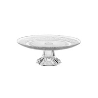 Suport pentru dulciuri/fructe cu picior, din sticla, transparent, diametru 32.5 cm