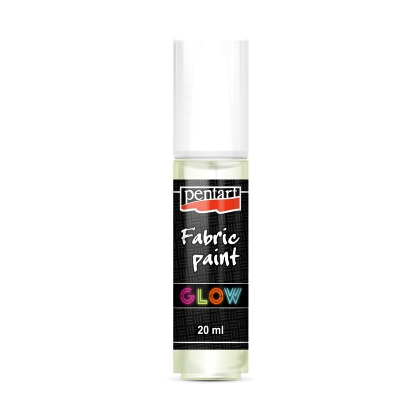 Vopsea pentru textile 3D Glow in the dark Pentart 20 ml - verde pal