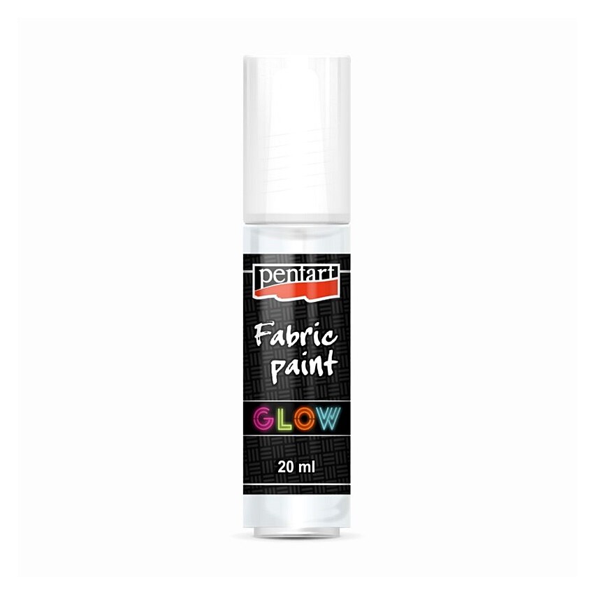 Vopsea pentru textile 3D Glow in the dark Pentart 20 ml - albastru pal