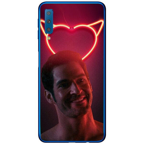 Husa din Silicon, Red Devil pentru Samsung Galaxy A7 (2018), Multicolor