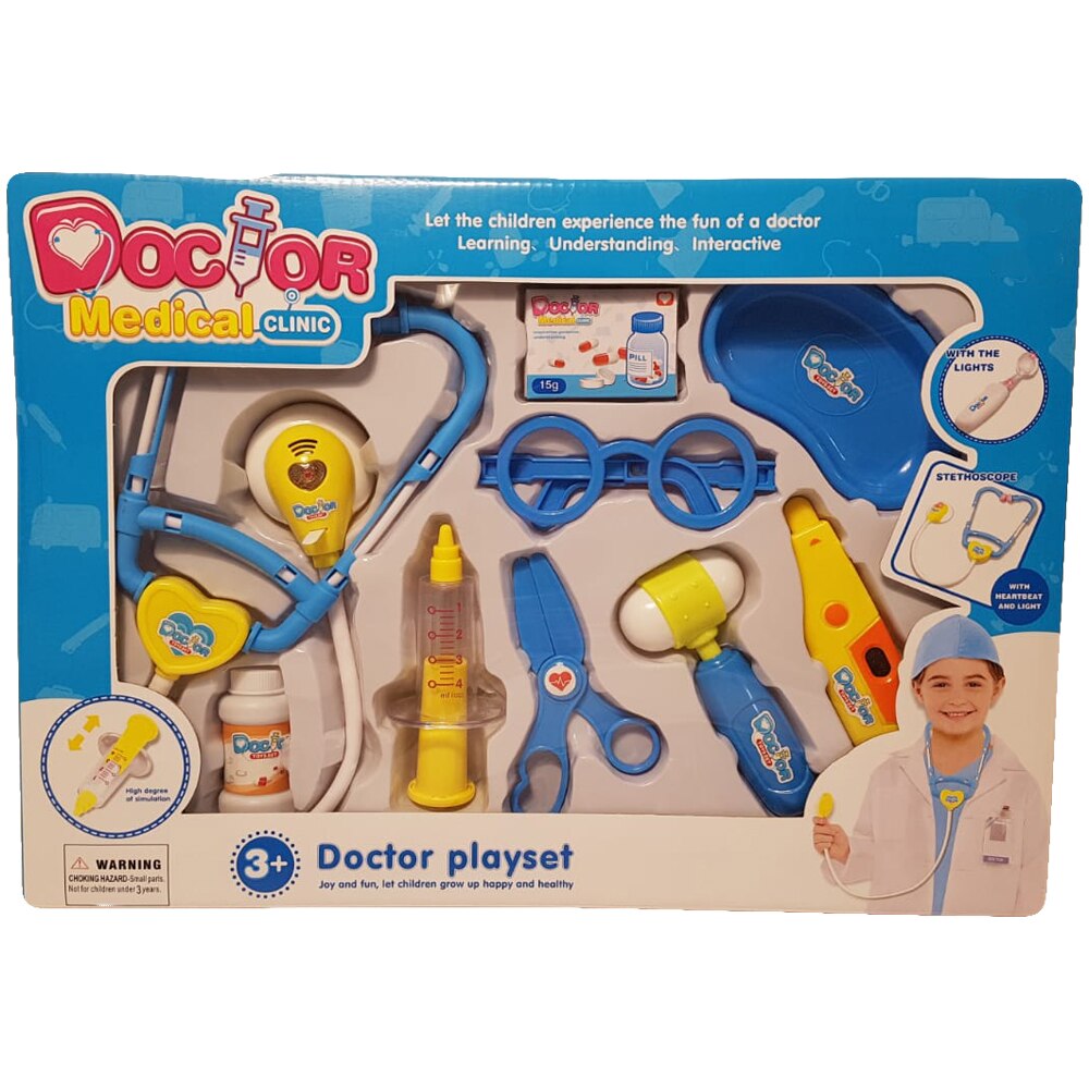 Set trusa de doctor pentru copii cu 9 accesorii, DR1502 RCO®
