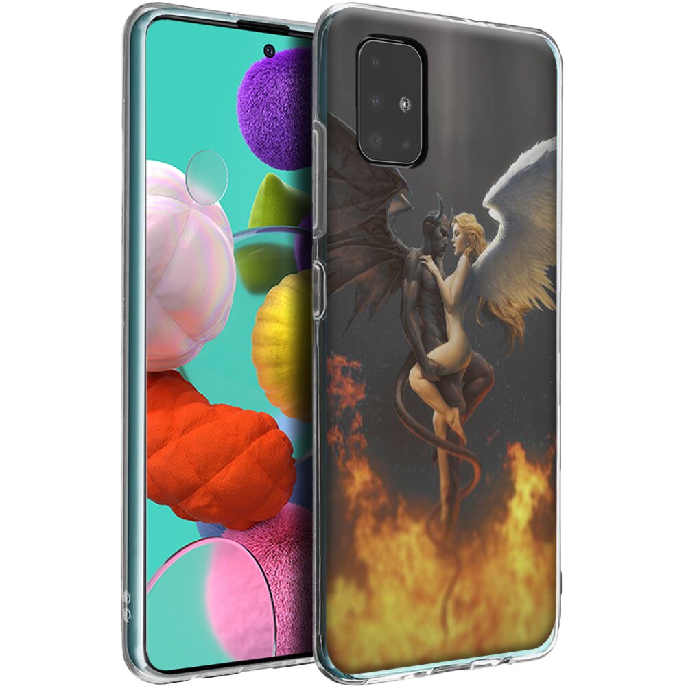 Husa Samsung A51 - Silicon Matte - Angel and Devil 2
