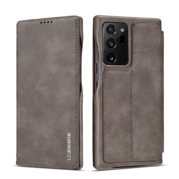Husa Samsung Galaxy Note 20 Ultra, CaseMe, slim piele, stand, inchidere magnetica, textura fina, Maro coffee