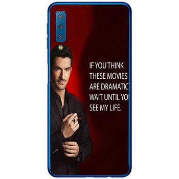 Husa din Silicon, Wait Until You See My Life pentru Samsung Galaxy A7 (2018), Multicolor Husa din Silicon, Wait Until You See My Life pentru Samsung Galaxy A7 (2018), Multicolor