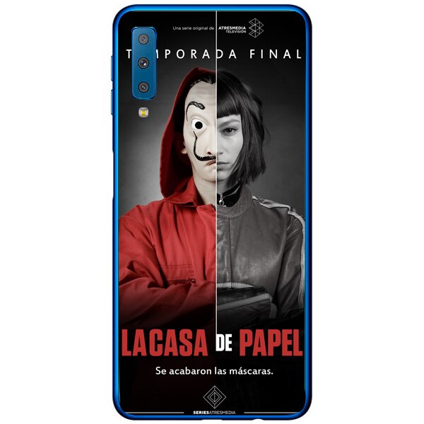 Husa din Silicon, Wallpaper De Papel pentru Samsung Galaxy A7 (2018), Multicolor