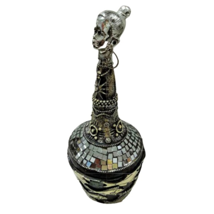 Декоративна фигура, Африканка, Бижутерка, ф9см/ височина 22см