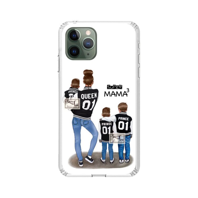 Husa silicon transparenta iPhone 11 Pro Max Mom of 3 boys