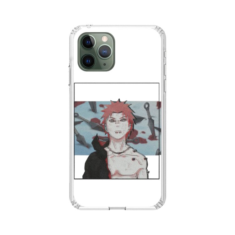 Husa silicon transparenta iPhone 11 Pro Naruto Pain colors