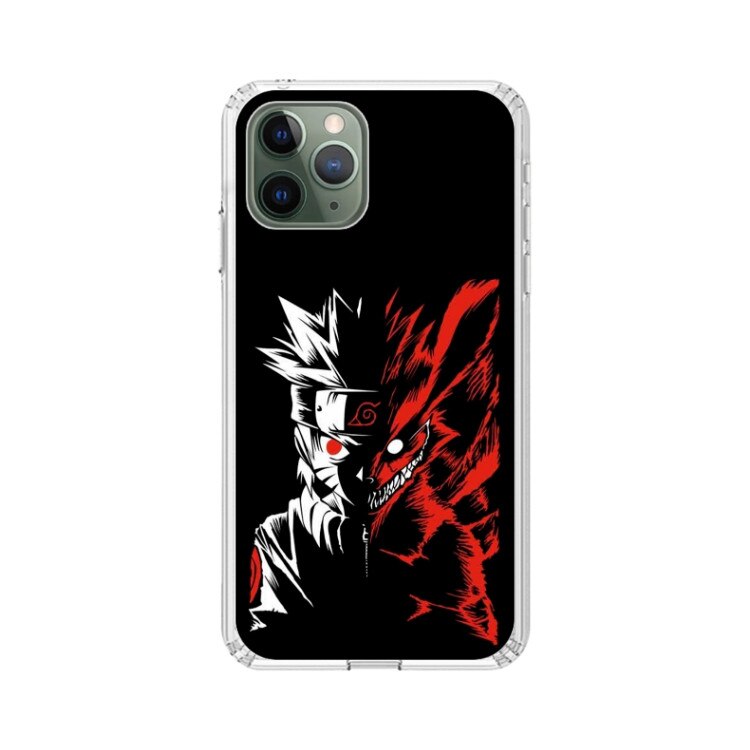 Husa silicon neagra iPhone 11 Pro Naruto Kurama x Naruto