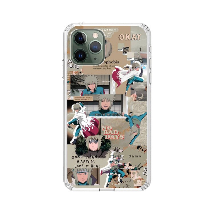Husa silicon neagra iPhone 11 Pro Max Naruto Manga Minato