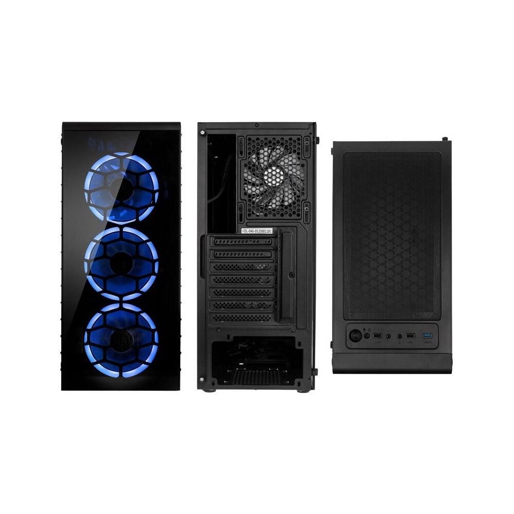 Caracasa Kolink Observatory Lite RGB Mid-Tower, Negru