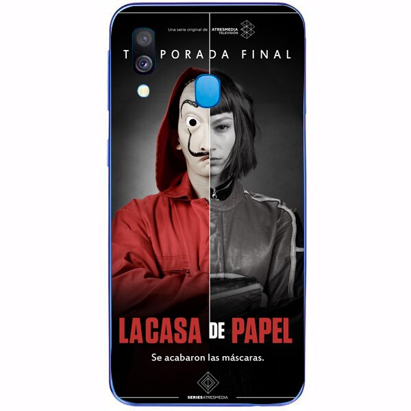 Husa din Silicon, Wallpaper De Papel pentru Samsung Galaxy A40, Multicolor