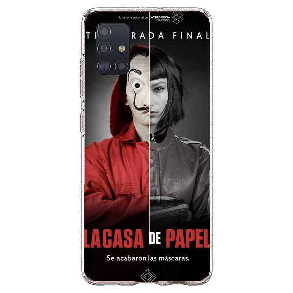 Husa din Silicon, Wallpaper De Papel pentru Samsung Galaxy A51, Multicolor