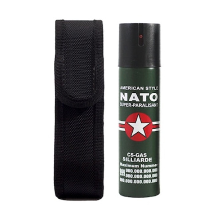 Spray paralizant iritant lacrimogen autoaparare cu piper NATO 60 ml