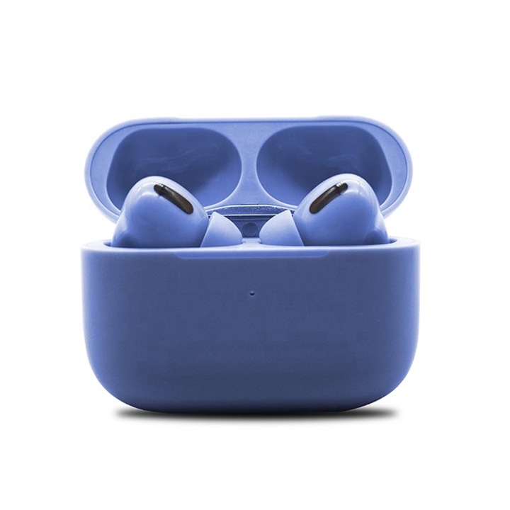 Casti Wireless SIKS® PRO cu design ergonomic, Bluetooth V5.0+, compatibile cu Android iOS, raza de actiune 15m, sunet 3D, control Touch, rezistente la apa, Albastru