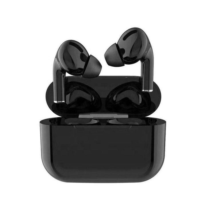 Edar Pro Bluetooth headset, vízálló, TWS, Android, iOS, 15m, 6 óra akkumulátor-élettartam, egypontos, 3D hangzás, vezeték nélküli töltőtok, Bluetooth 5.0, fekete