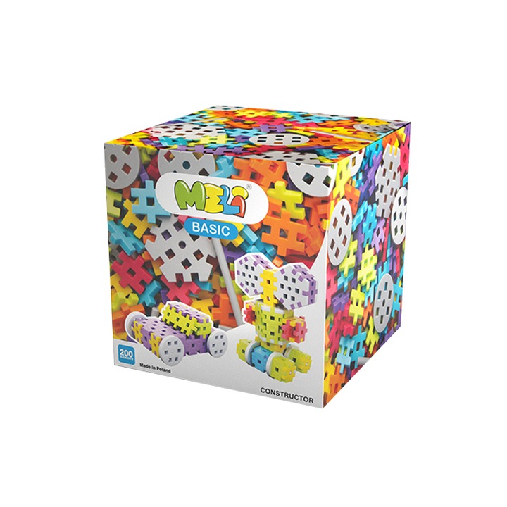 Set constructie creativa, Meli, Constructor, 200 piese
