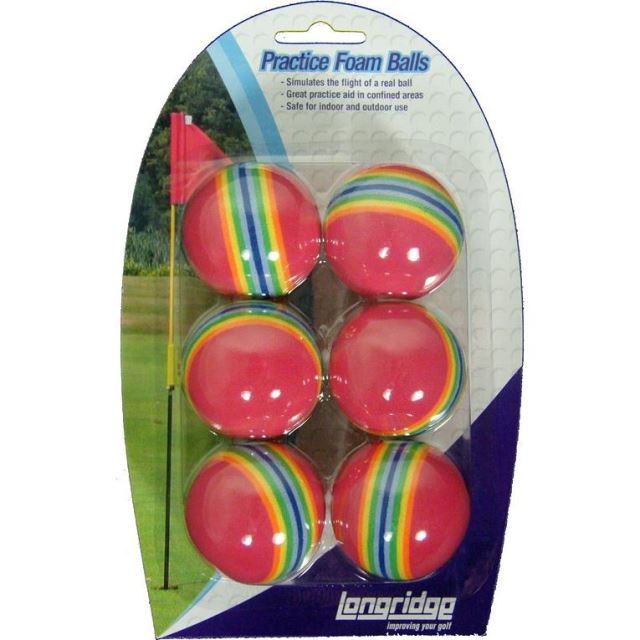 Set 6 mingi golf de antrenament LONGRIDGE din spuma, multicolor