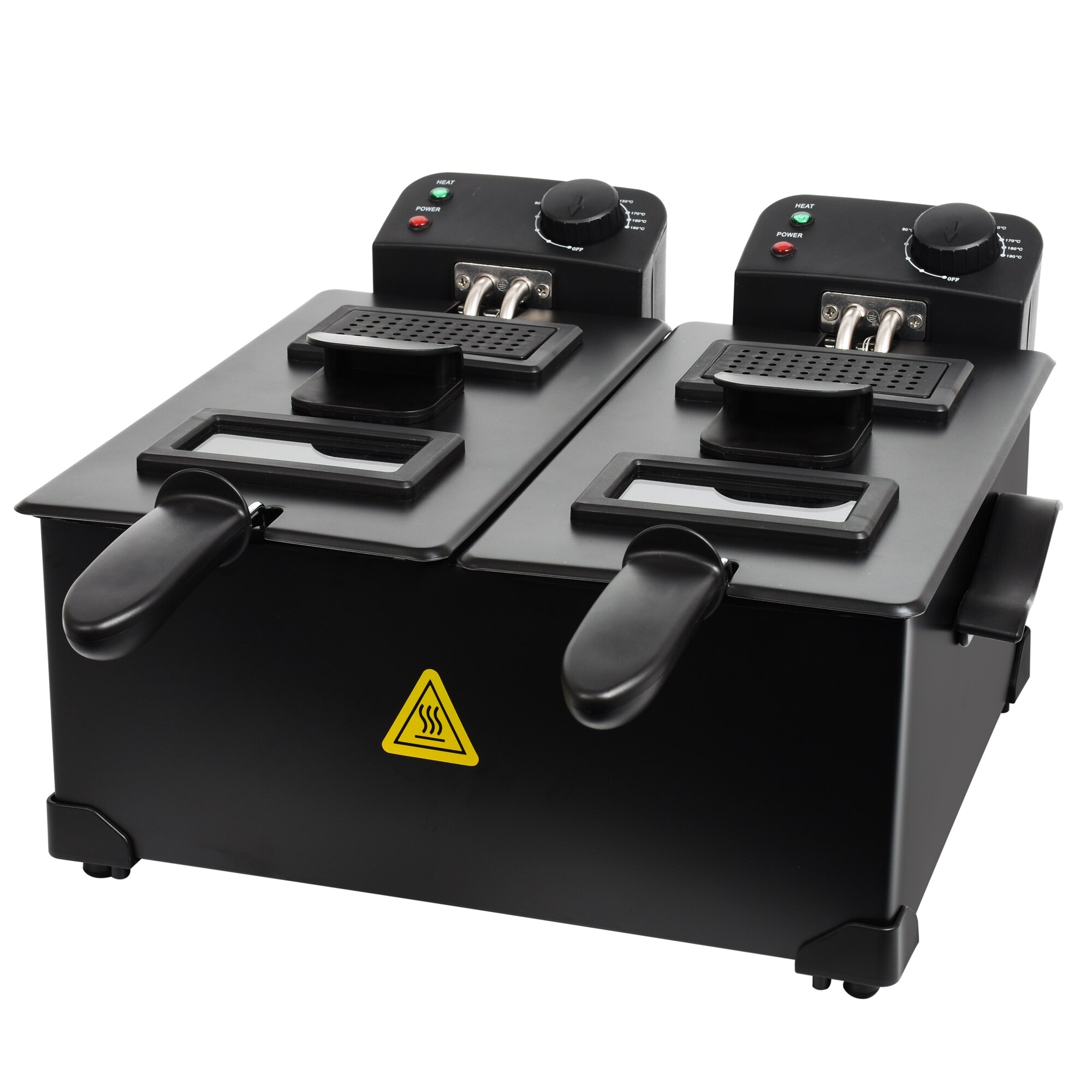 Friteuza profesionala TurboTronic TT-DF2, 3600 Wati, 6 Litri, Termostat reglabil, Negru