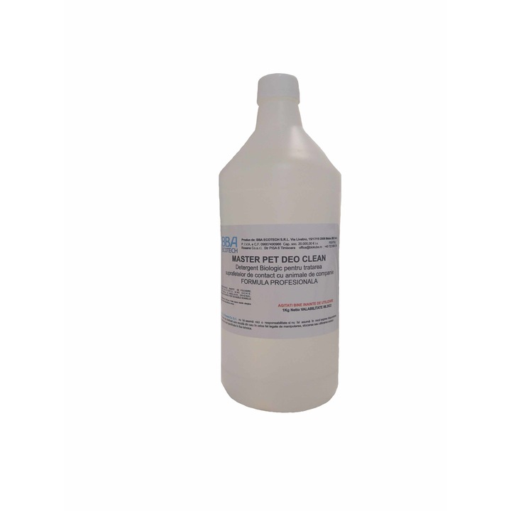 Detergent biologic cu neutralizarea mirosului pentru tratamentul suprafetelor de contact cu animale de companie,MasterPet Deo Clean,concentrat 1L