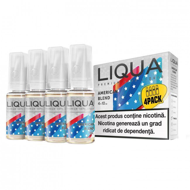 Set 4 x Liqua 10 ml American Blend 12 mg nicotina