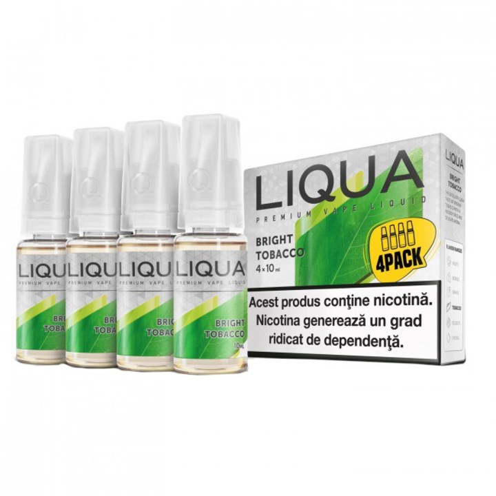 Set 4 x Liqua 10 ml Bright Tobacco 6 mg nicotina