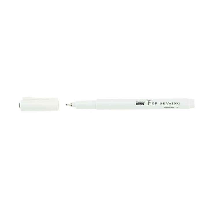 MARVY Graphic Liner Pen, hegy 0,3 mm, Mina Negra