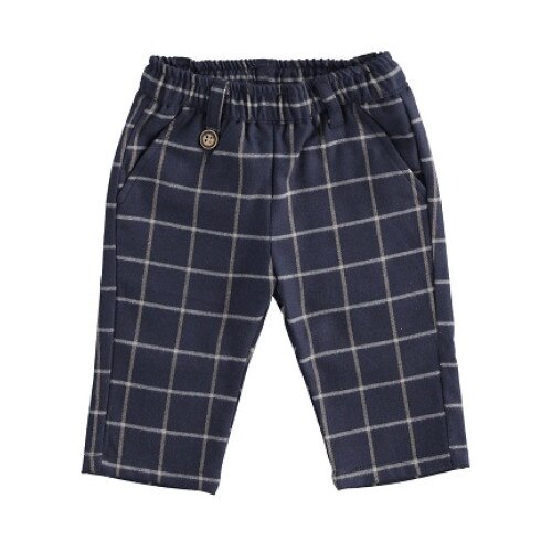 Pantaloni baieti Sarabanda bleumarine cu patrate, Bleumarine