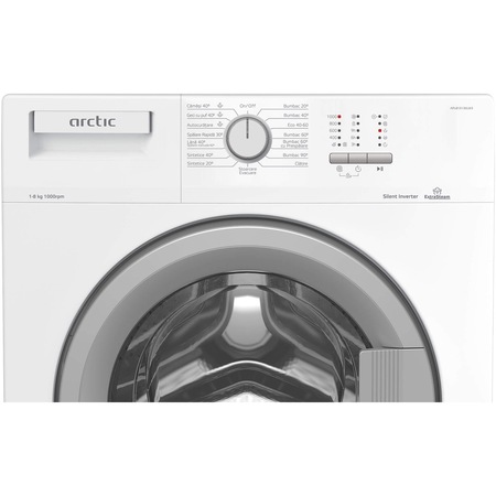Masina de spalat rufe Arctic APL81013XLW3, 8 kg, 1000 RPM, Clasa A+++, ExtraSteam, Motor Silent Inverter, Alb