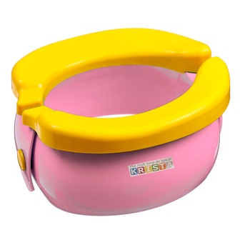 Olita portabila, de calatorie, cu 10 saci de rezerva, Banana Travel Potty, roz - Krista® Olita portabila, de calatorie, cu 10 saci de rezerva, Banana Travel Potty, roz - Krista®