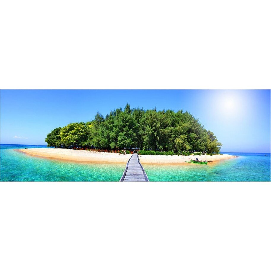 Tablou DualView Startonight Insula, luminos in intuneric, 40 x 120 cm