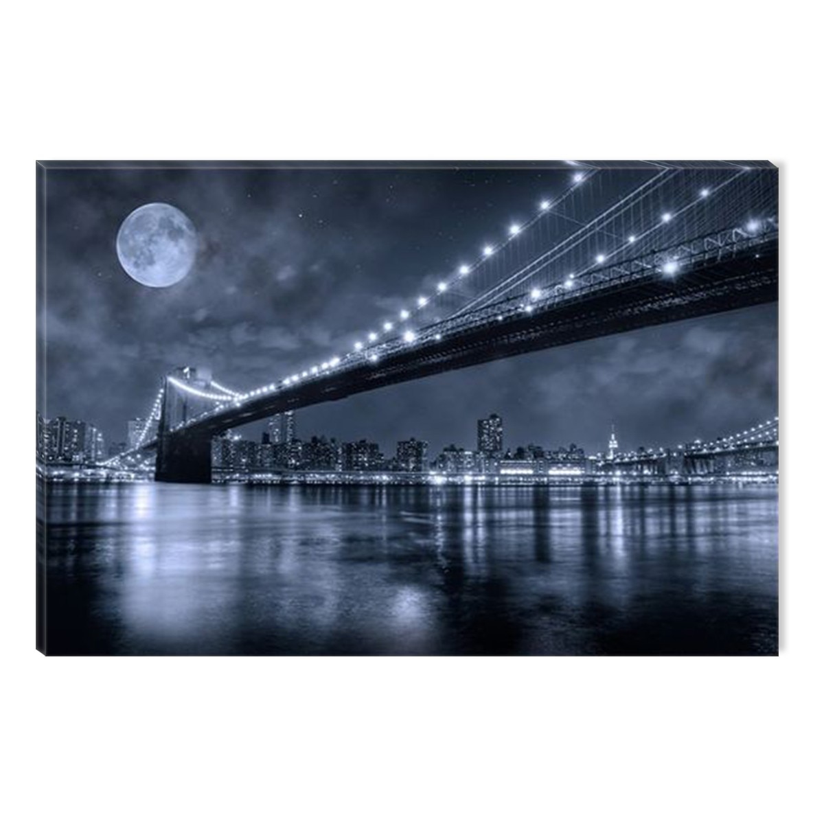 Tablou DualView Startonight Podul Brooklyn, luminos in intuneric, 60 x 90 cm