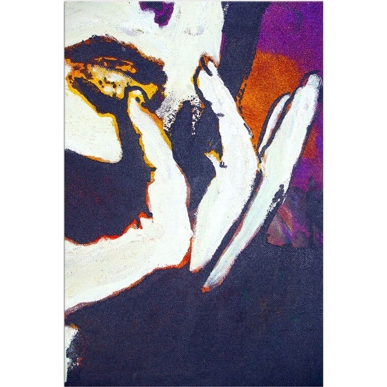 Tablou DualView Startonight Mana de femeie, luminos in intuneric, 80 x 120 cm