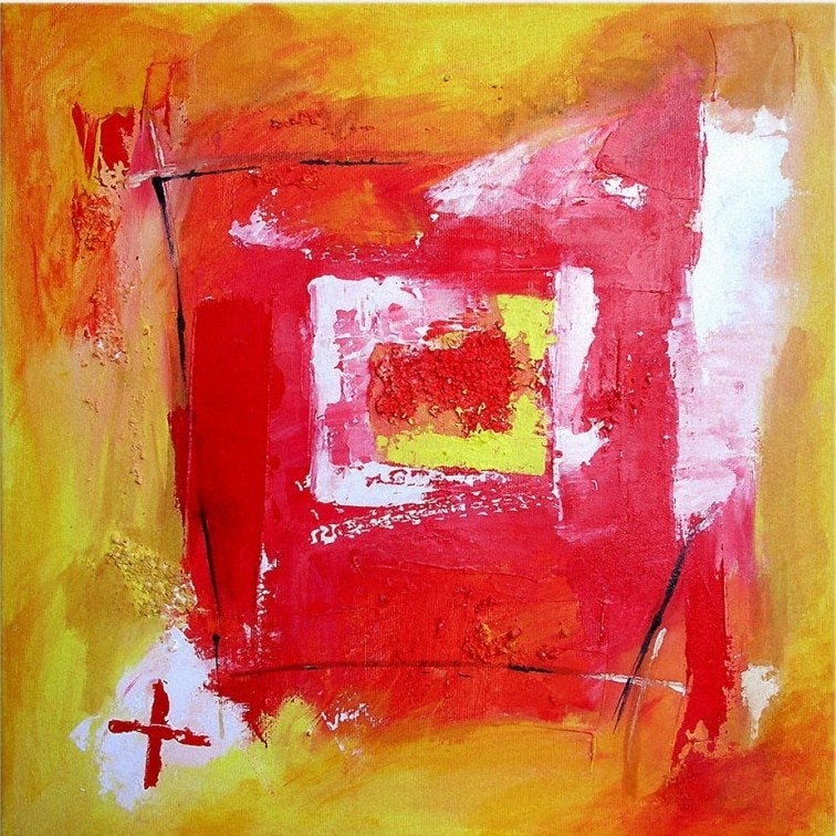 Tablou DualView Startonight Fereastra abstracta, luminos in intuneric, 80 x 80 cm