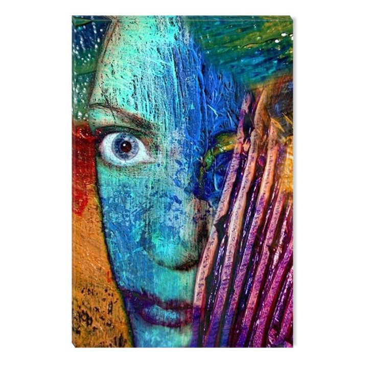 Tablou DualView Startonight Fata abstracta, luminos in intuneric, 60 x 90 cm