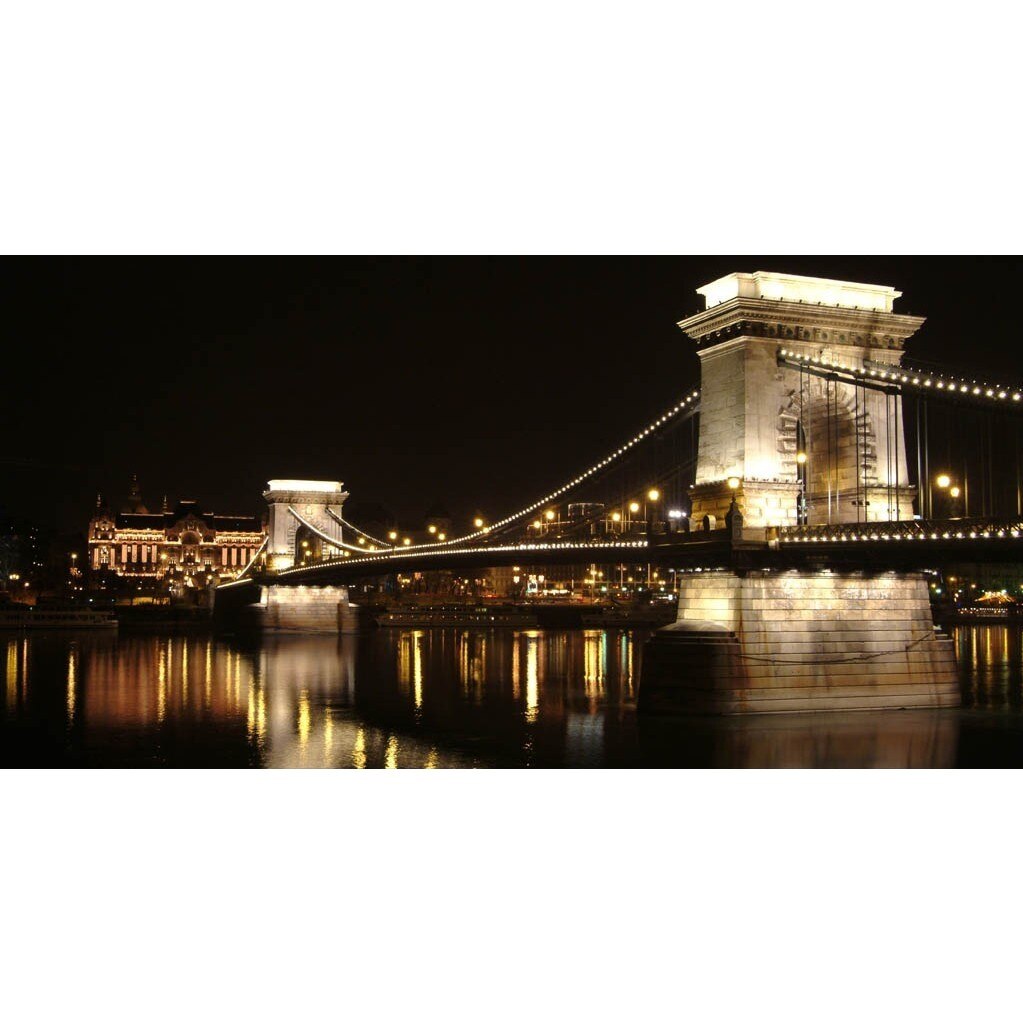 Tablou DualView Startonight Pod Budapesta, luminos in intuneric, 60 x 120 cm