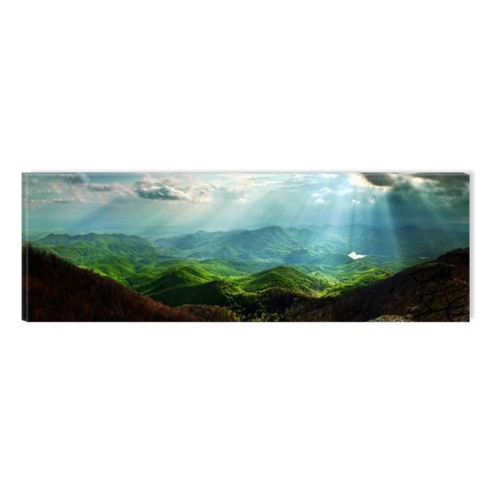 Tablou DualView Startonight Muntii Carpati, luminos in intuneric, 40 x 120 cm