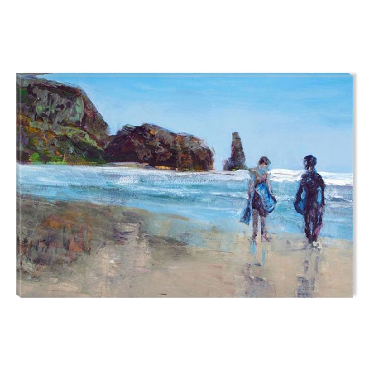 Tablou DualView Startonight Cuplu pe plaja, luminos in intuneric, 60 x 90 cm