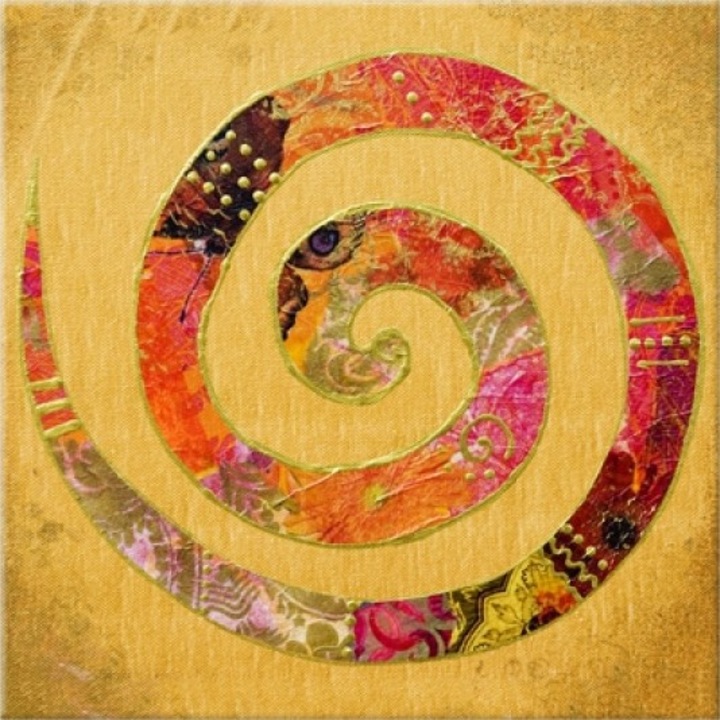 Tablou DualView Startonight Spirala Feng Shui, luminos in intuneric, 80 x 80 cm