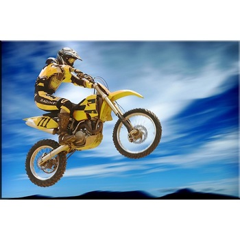 Tablou DualView Startonight Motocross, luminos in intuneric, 40 x 60 cm Tablou DualView Startonight Motocross, luminos in intuneric, 40 x 60 cm