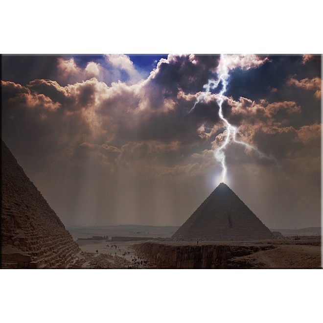 Tablou DualView Startonight Lumina la Piramide, luminos in intuneric, 80 x 120 cm