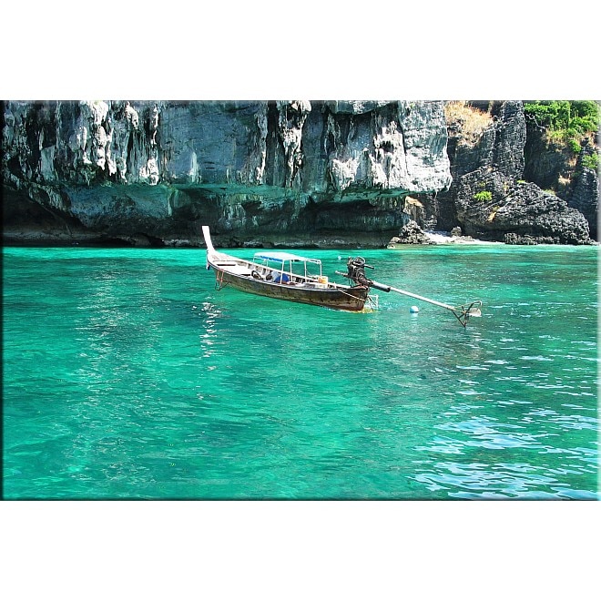 Tablou DualView Startonight Barca pe apa, luminos in intuneric, 80 x 120 cm