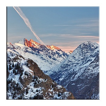 Tablou DualView Startonight Alpii Francezi, luminos in intuneric, 30 x 30 cm Tablou DualView Startonight Alpii Francezi, luminos in intuneric, 30 x 30 cm