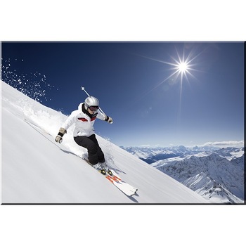 Tablou DualView Startonight Femeie la schi, luminos in intuneric, 60 x 90 cm Tablou DualView Startonight Femeie la schi, luminos in intuneric, 60 x 90 cm