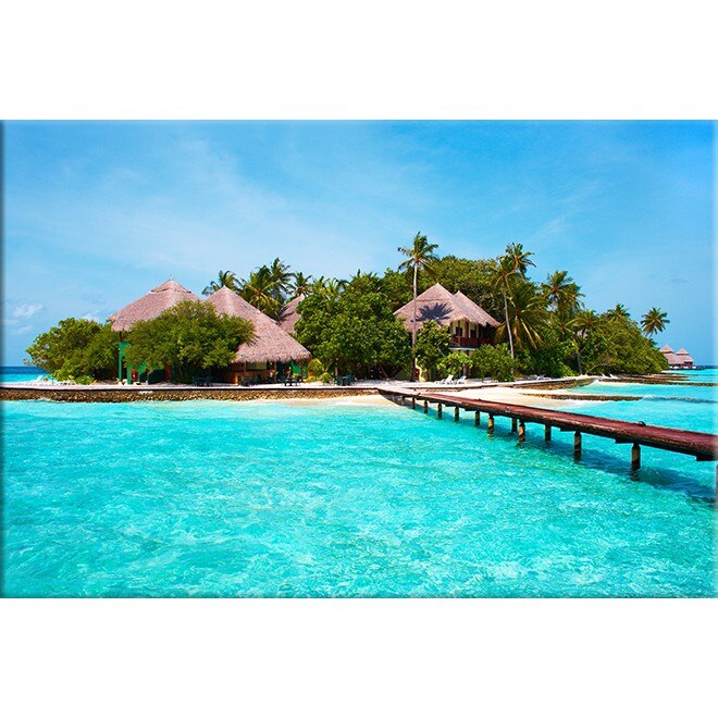 Tablou DualView Startonight Insula in ocean, luminos in intuneric, 20 x 30 cm